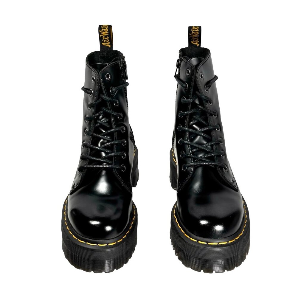 Dr. Martens Jadon Lace-Up Boots Sz 7 Black Leather Platform Airwair Goth Grunge - Picture 6 of 16